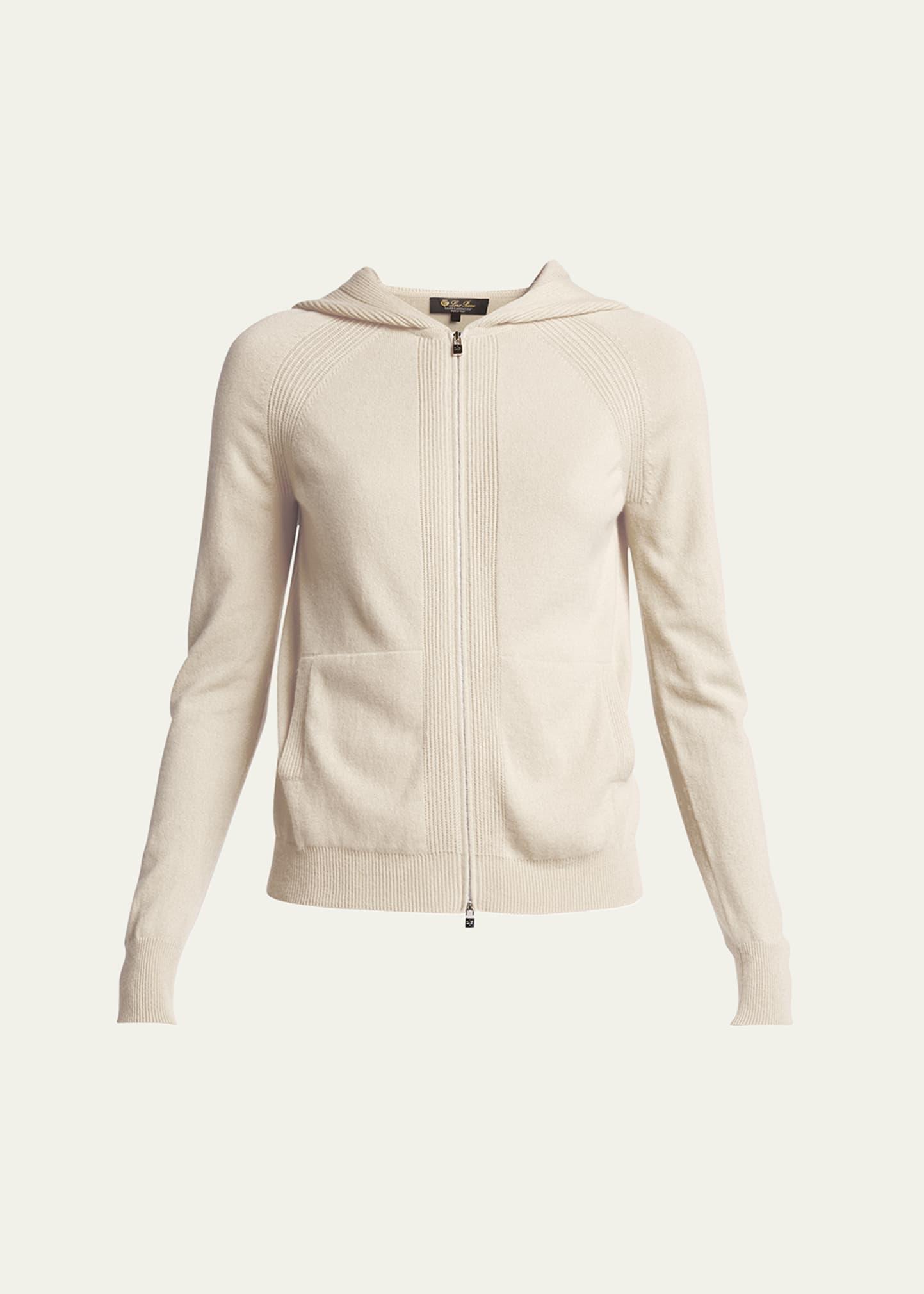 Merano Cashmere Zip-Front Hoodie Sweater Product Image