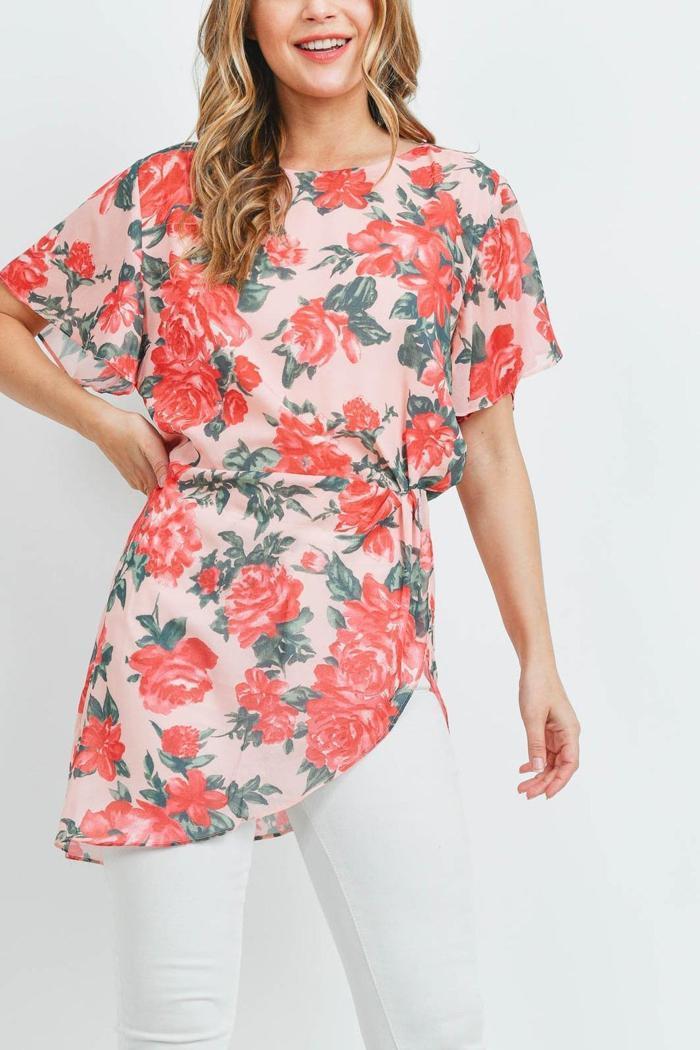 Short Sleeve Floral Top Product Image