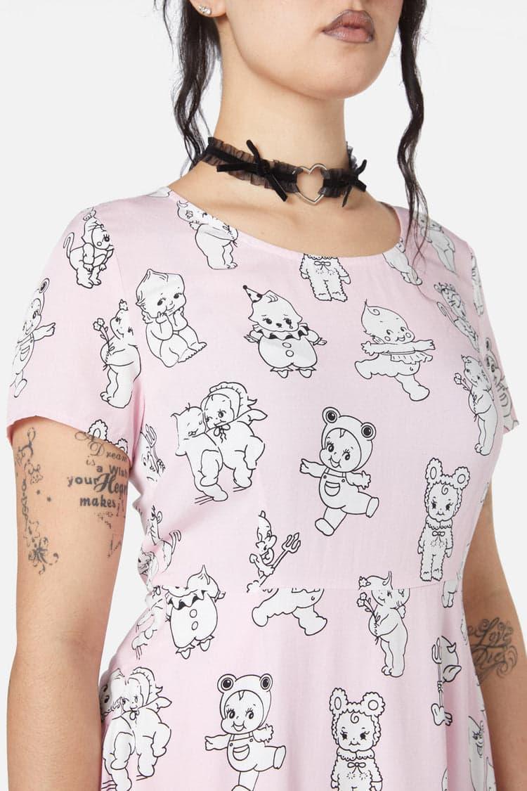 Cherub Face Printed Dress Product Image