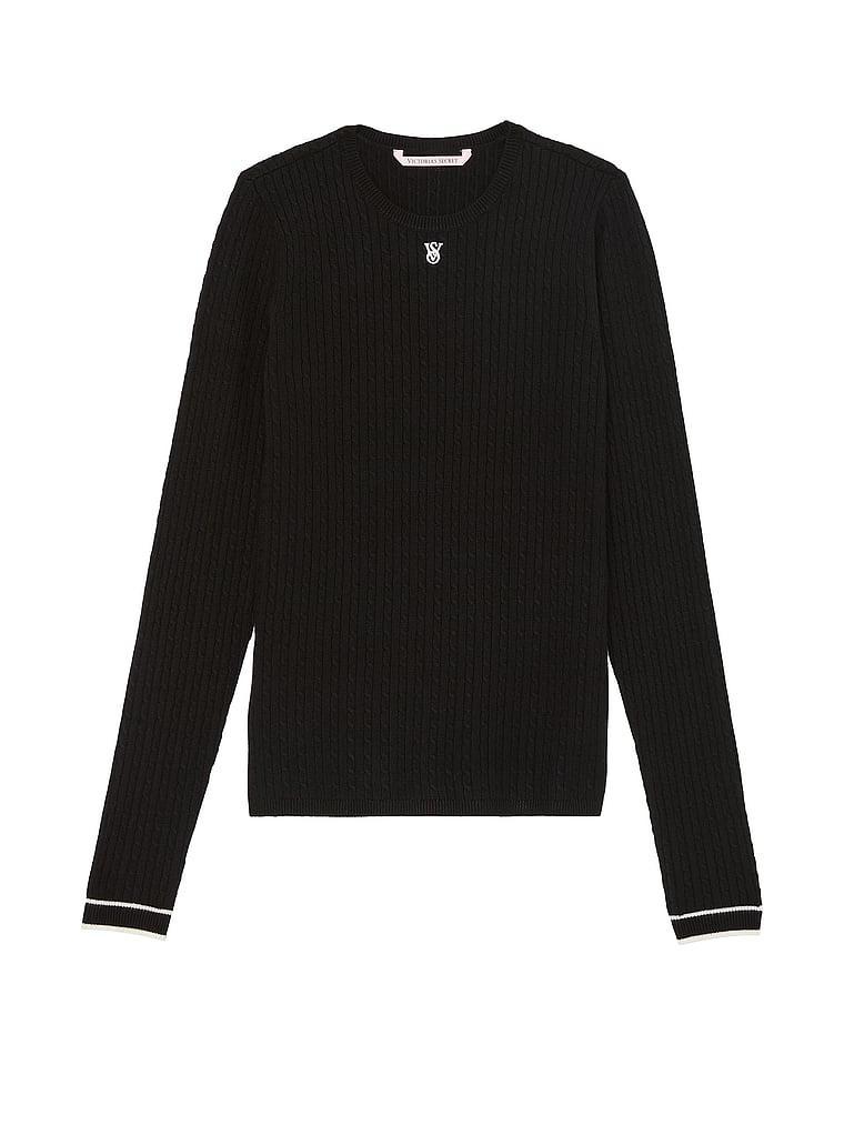 Luxe Cable-Knit Crewneck Product Image