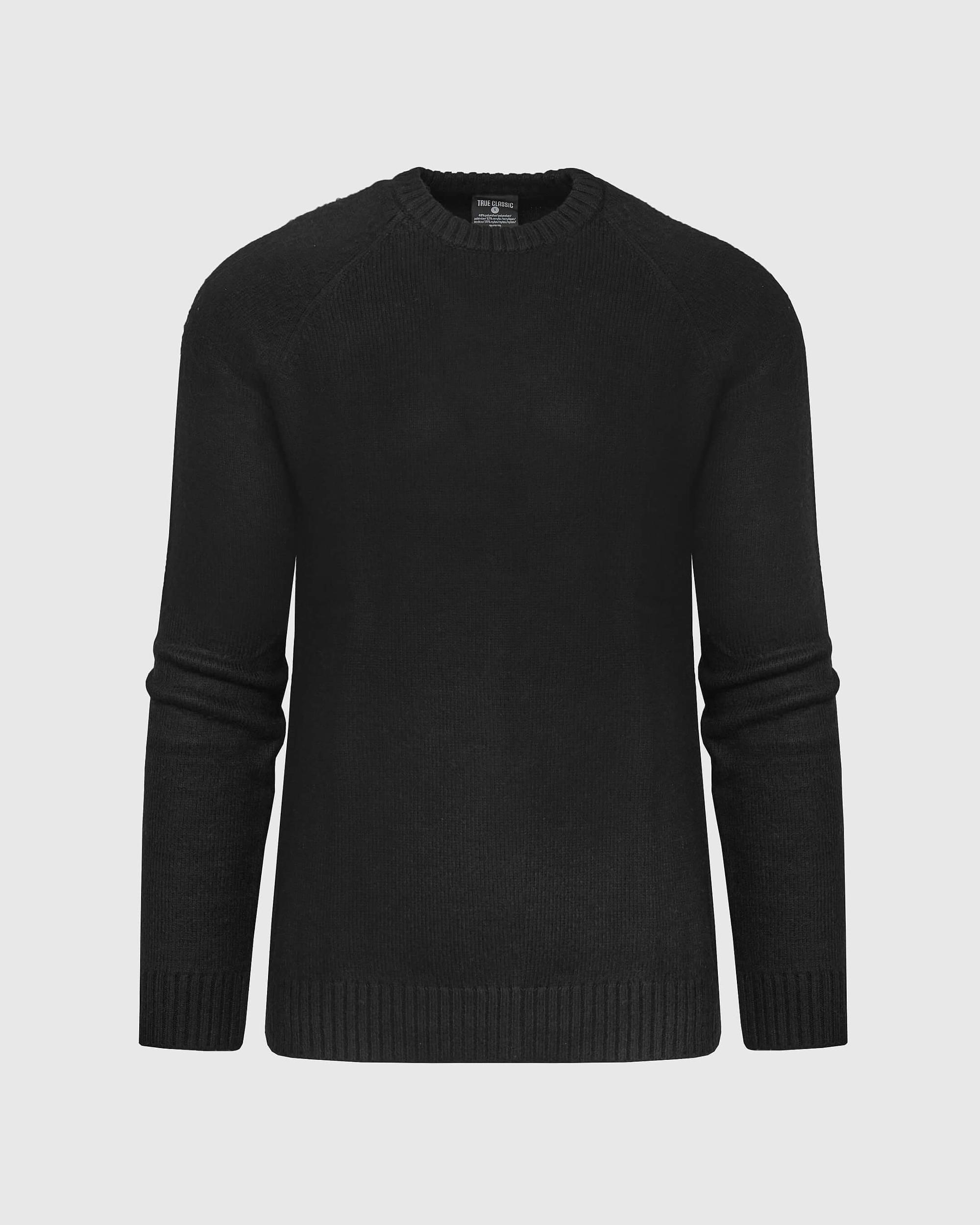 Black Crew Neck Sweater Product Image