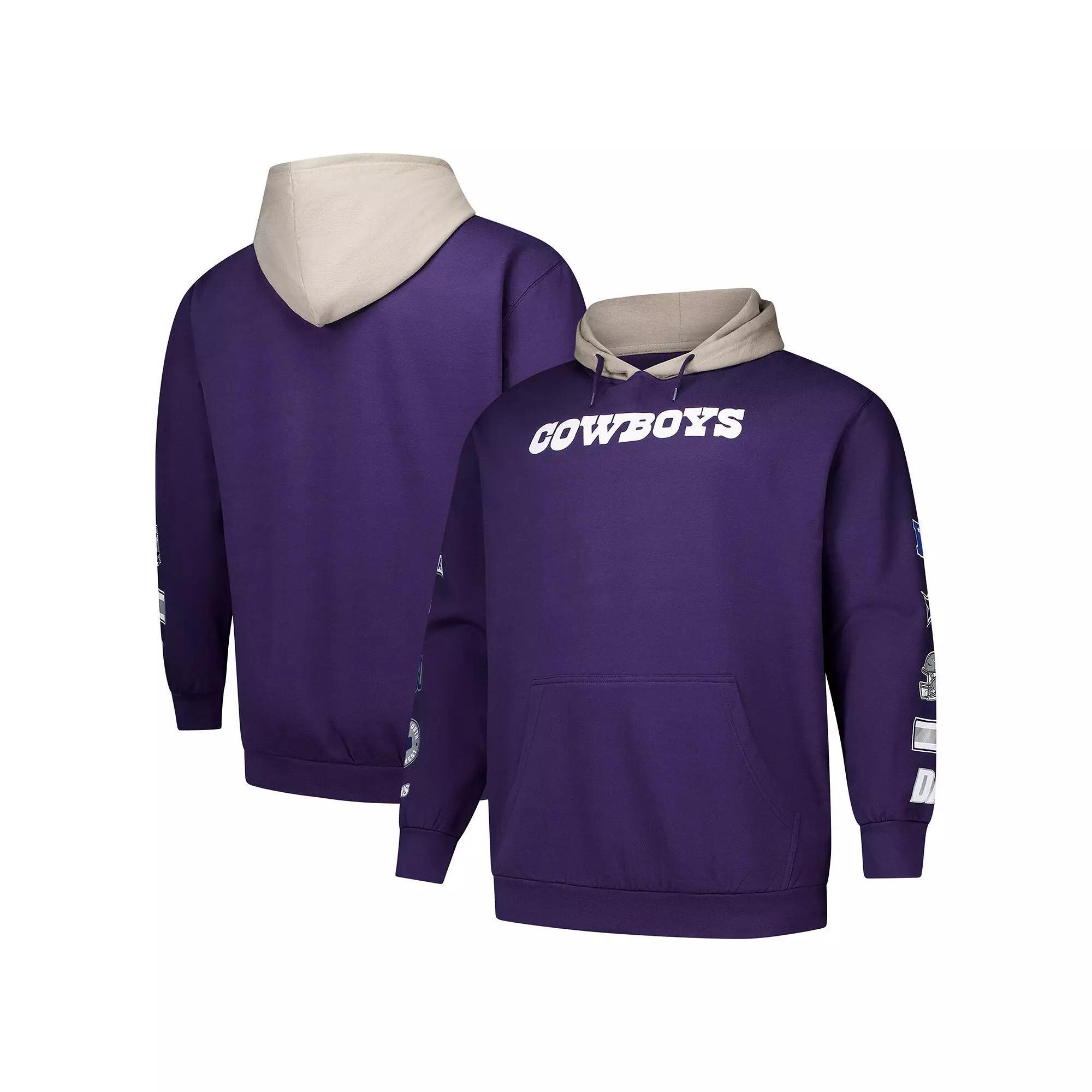 Men's Fanatics Navy Dallas Cowboys Big & Tall Patched Out Pullover Hoodie,  Product Image