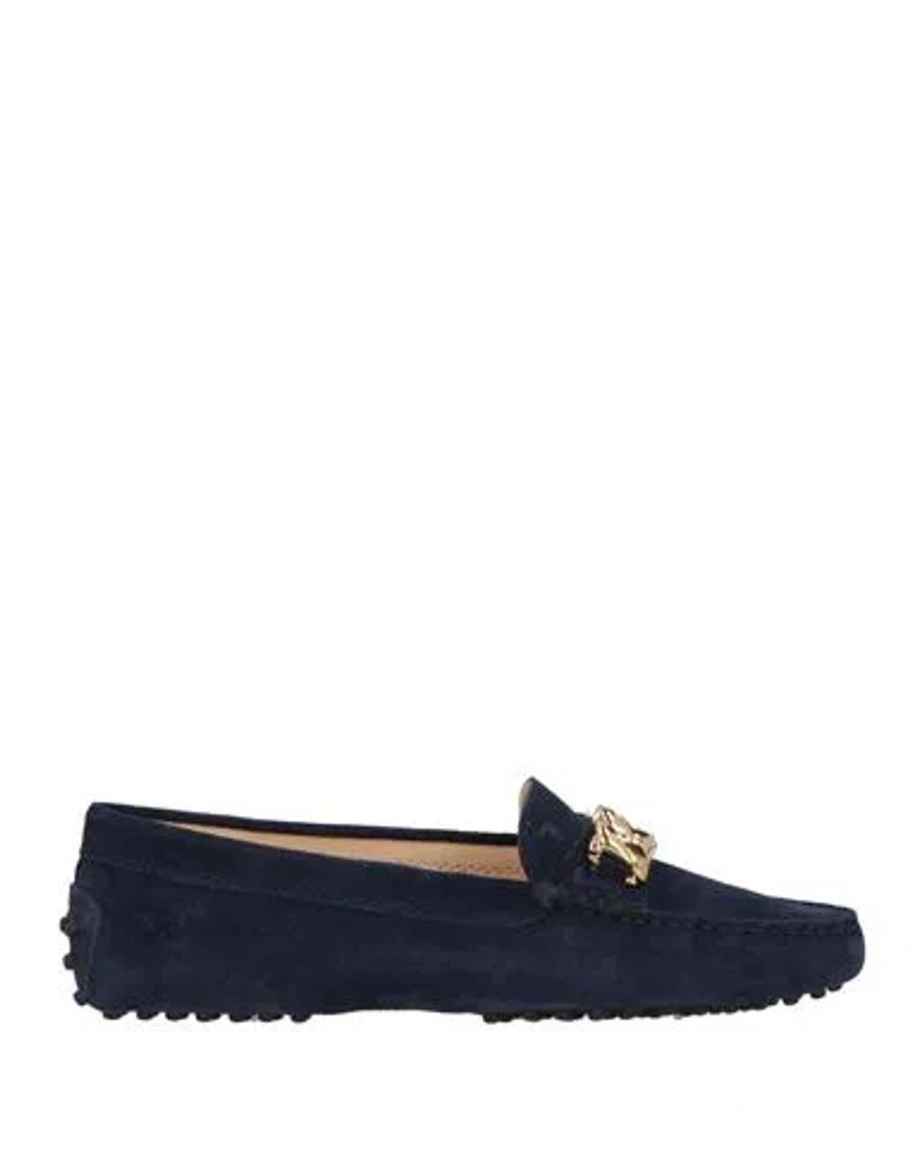 TOD'S Woman Loafers Midnight Blue Size 8 Leather Product Image