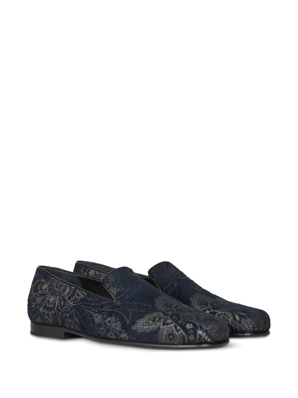 ETRO Loafer Mit Jacquardmuster In Navy Blue Product Image