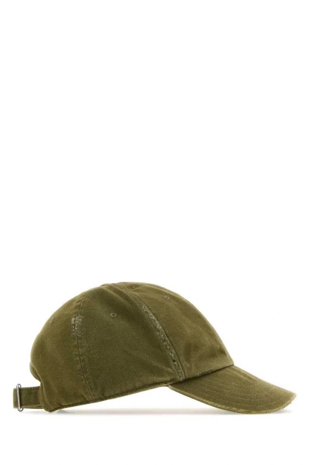 SAINT LAURENT Hats And Headbands In Green Product Image