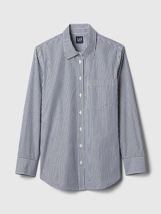 Organic Cotton Poplin Long Shirt Product Image