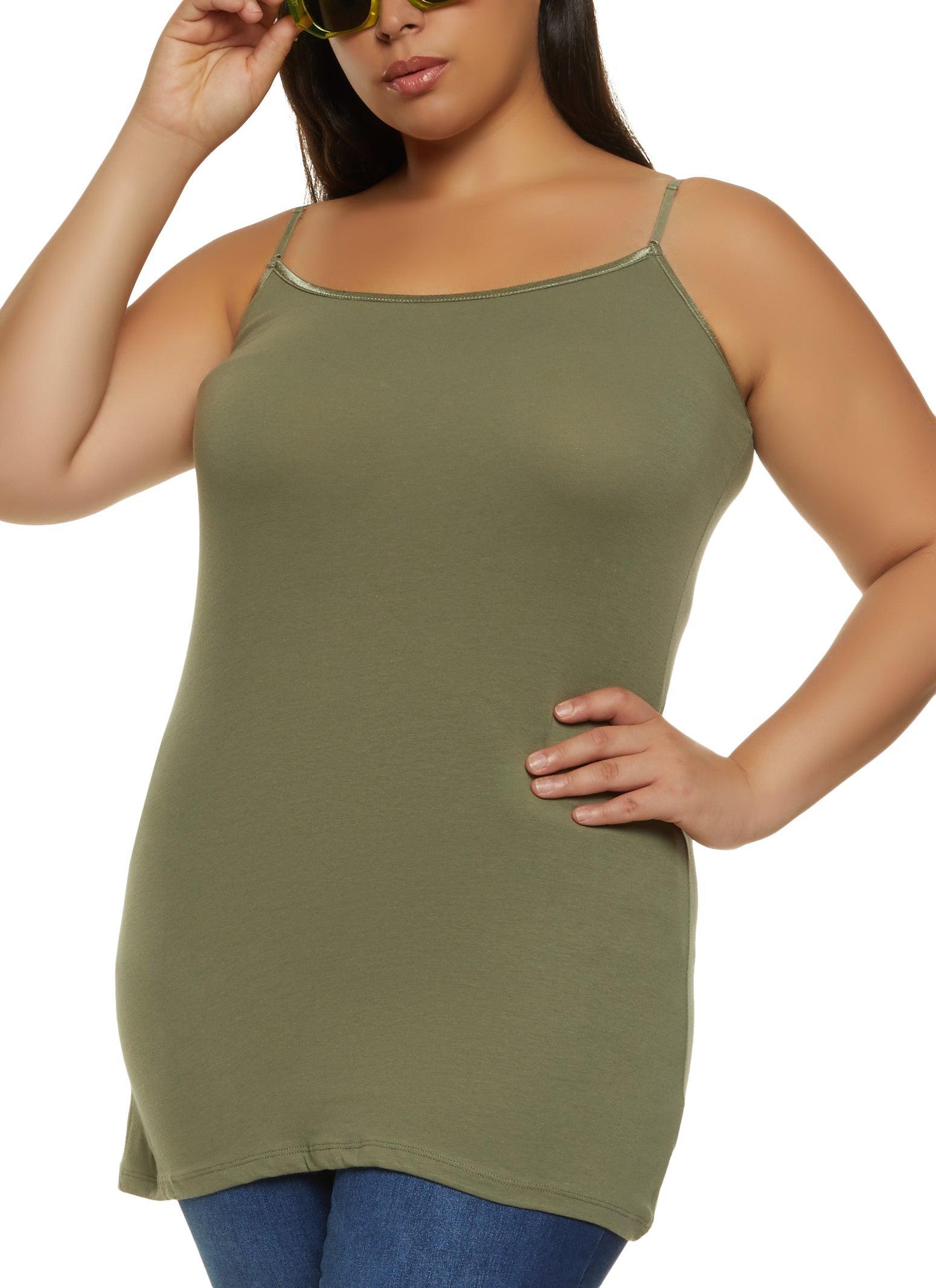 Womens Plus Size Solid Scoop Neck Cami Product Image