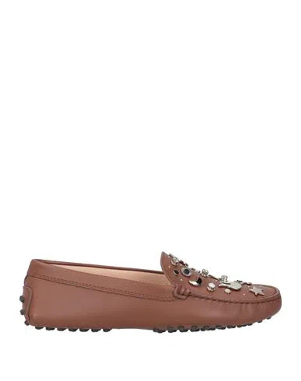 TOD'S Woman Loafers Brown Size 7 Leather Product Image