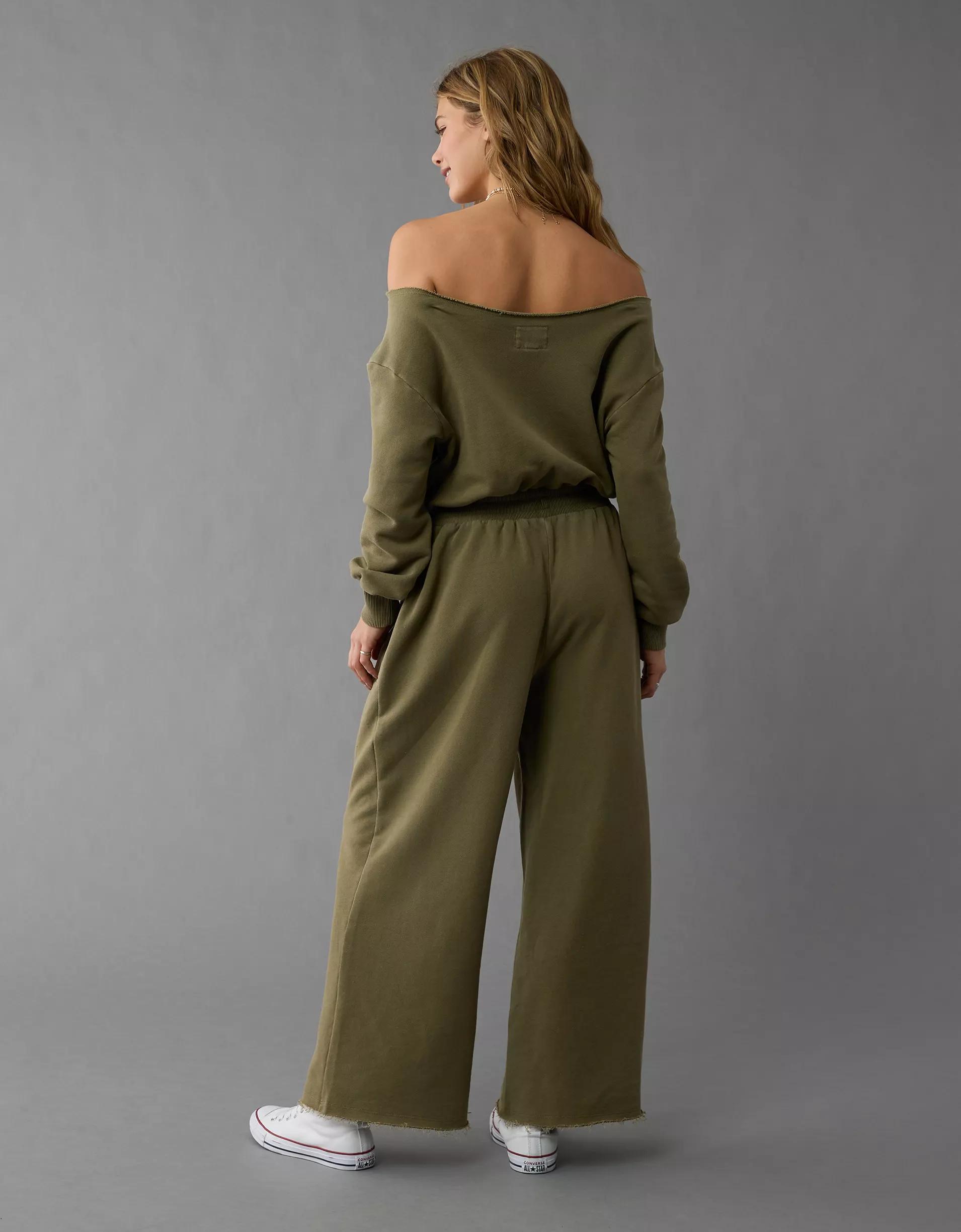 AE Off-The-Shoulder Lounge Jumpsuit Product Image