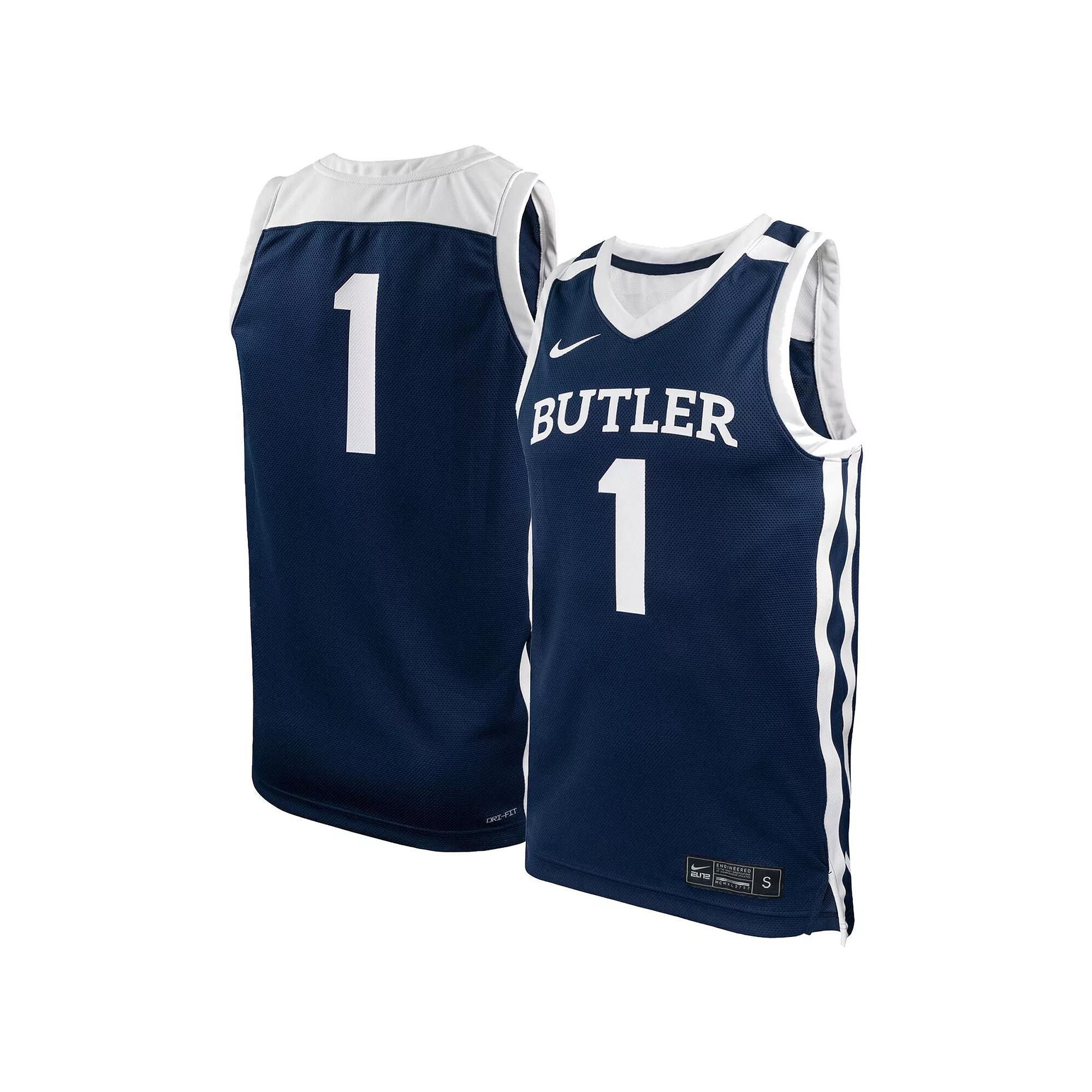 Men's Nike #1 Navy Butler Bulldogs Replica Basketball Jersey, Size: XL, But Blue Product Image