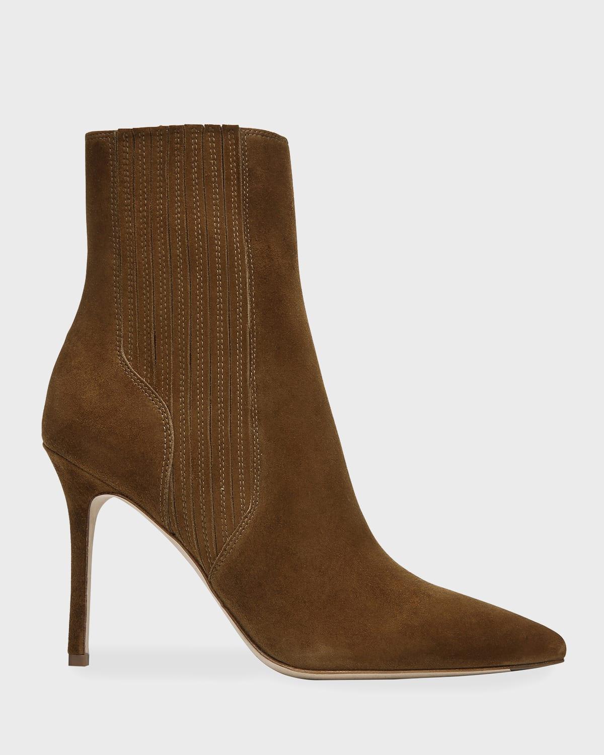 Lisa Suede Stiletto Ankle Booties Product Image