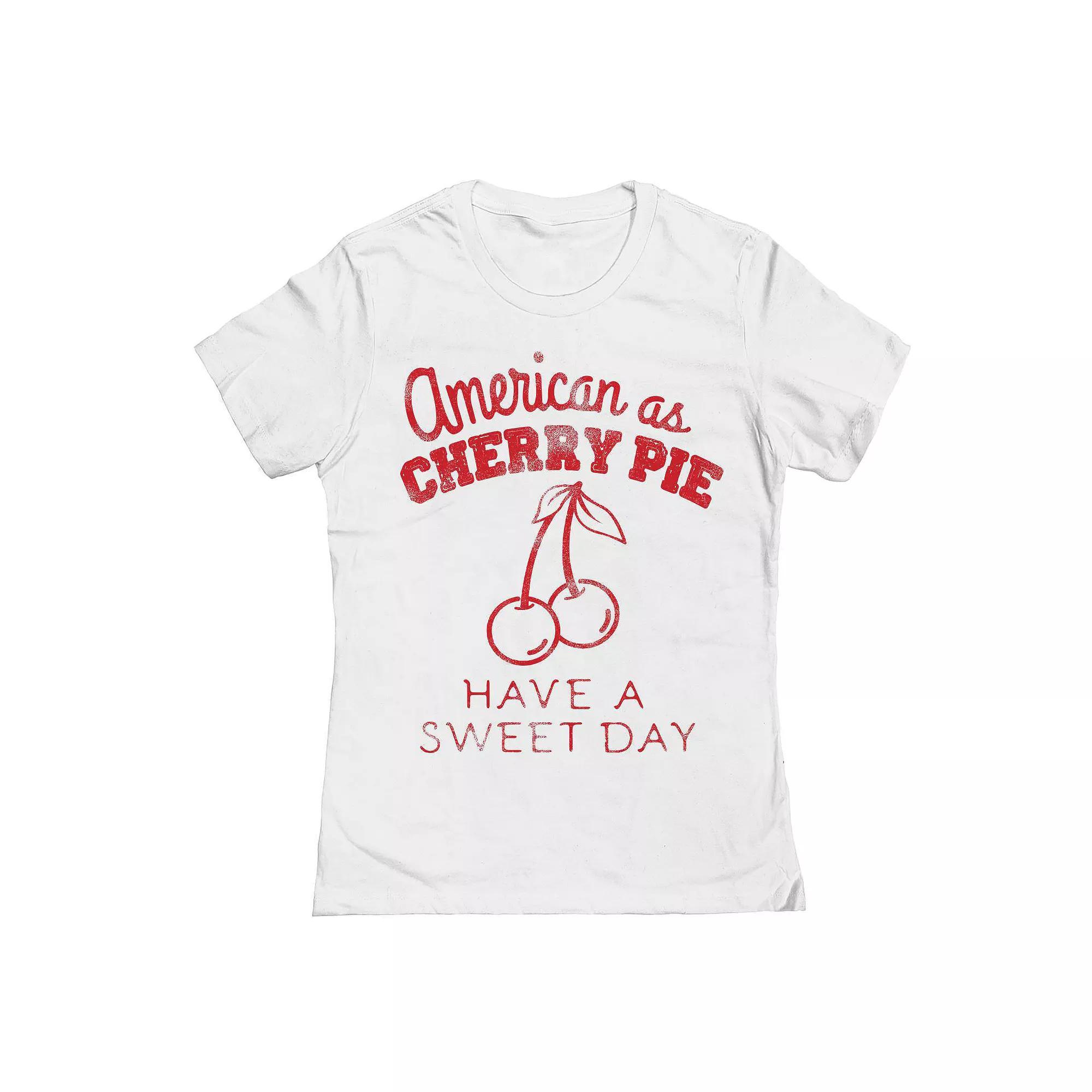Junior's Grayson Threads The Label American As Cherry Pie Sweet Graphic Tee, Women's,  Product Image