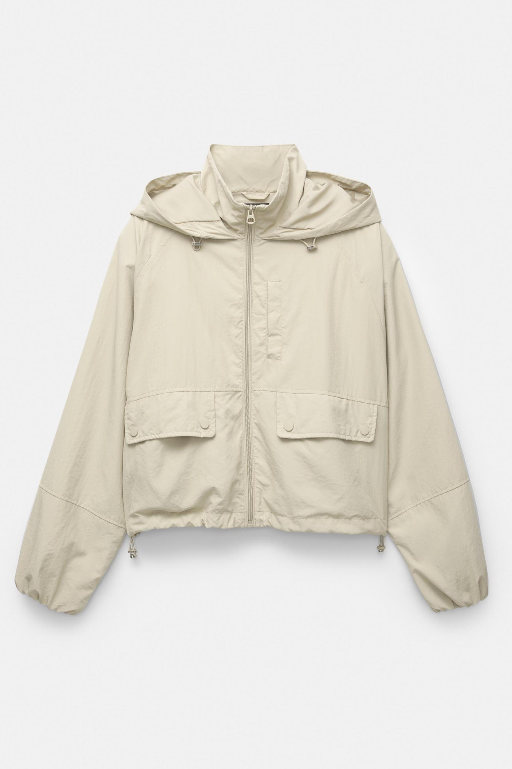 Short lightweight hooded jacket Product Image