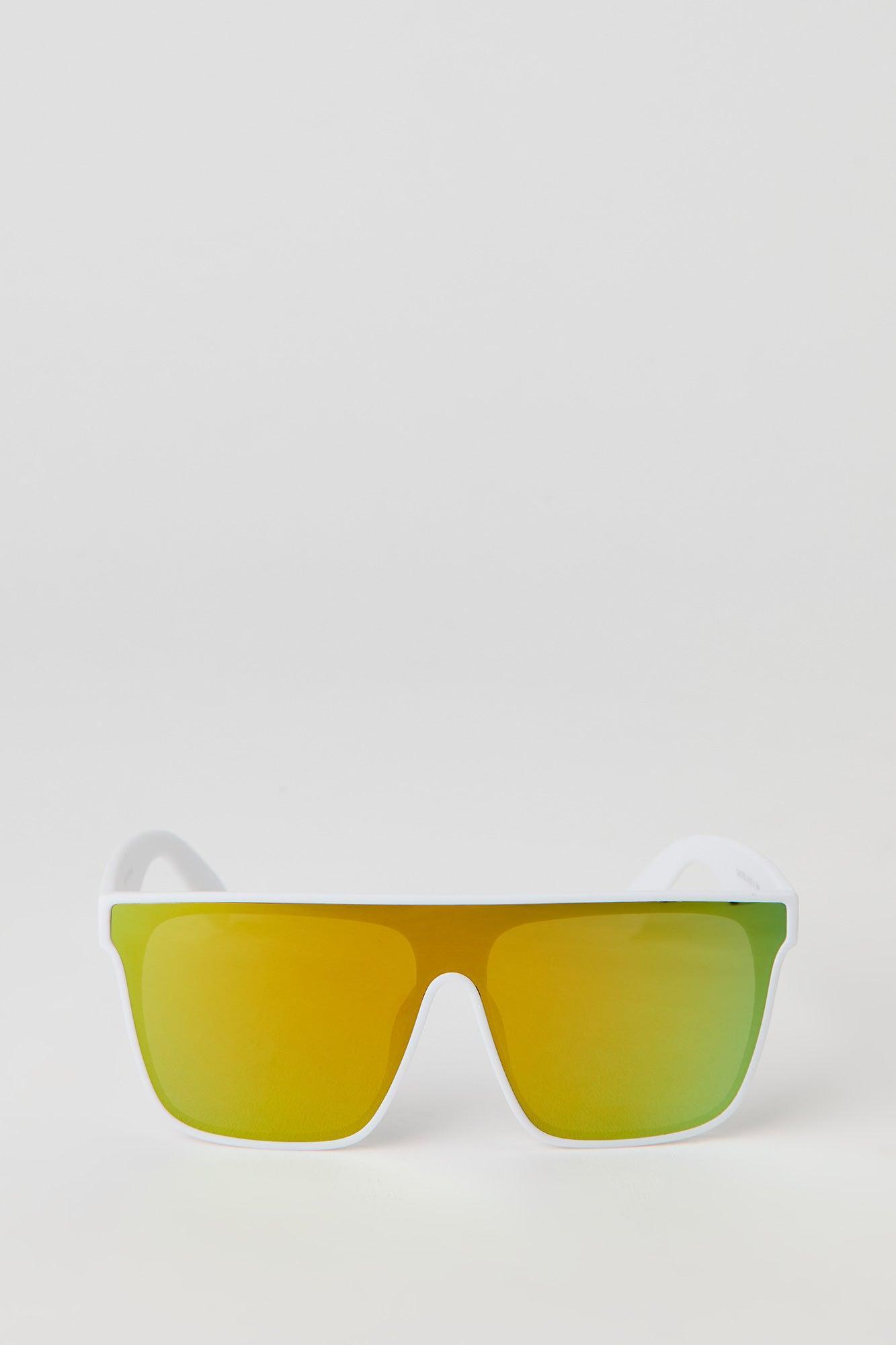 Tinted Square Shield Sunglasses Male Product Image