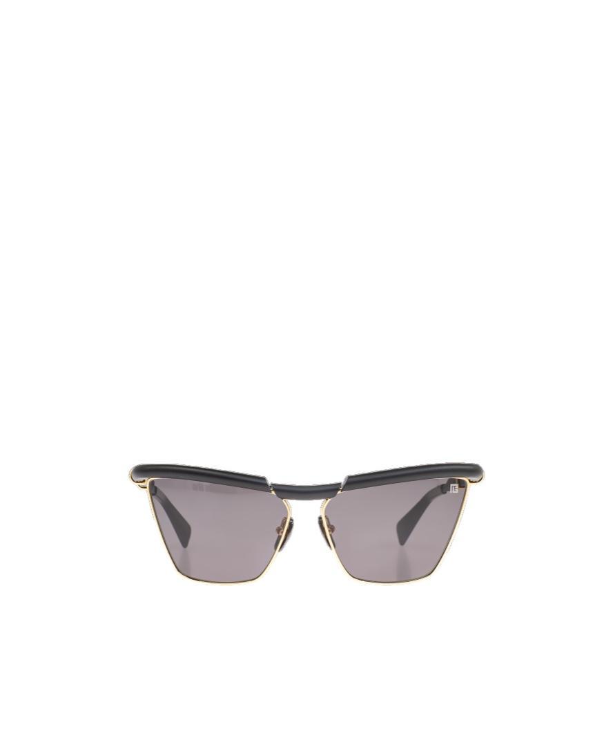 BALMAIN Logo Sunglasses In Gray Product Image