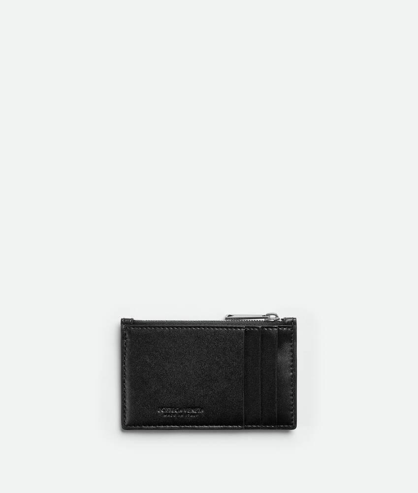 Men's Zippered Card Case in Black Product Image