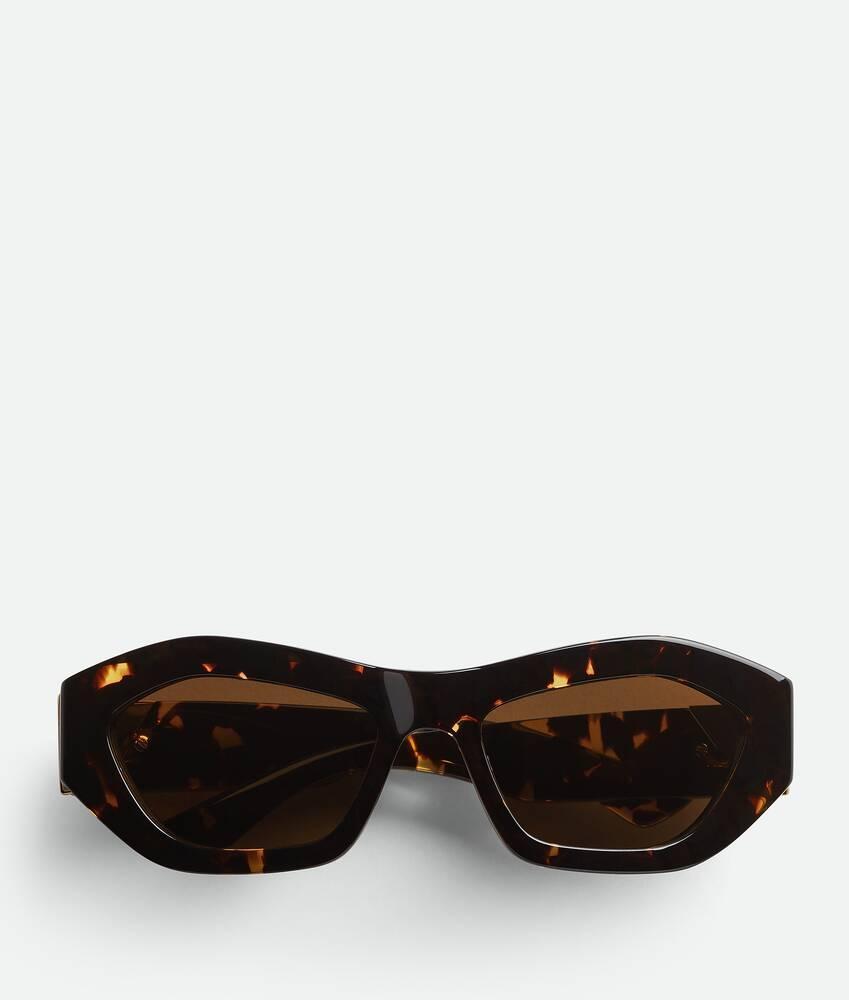 Women's Angle Hexagonal Sunglasses in Havana / Brown Product Image