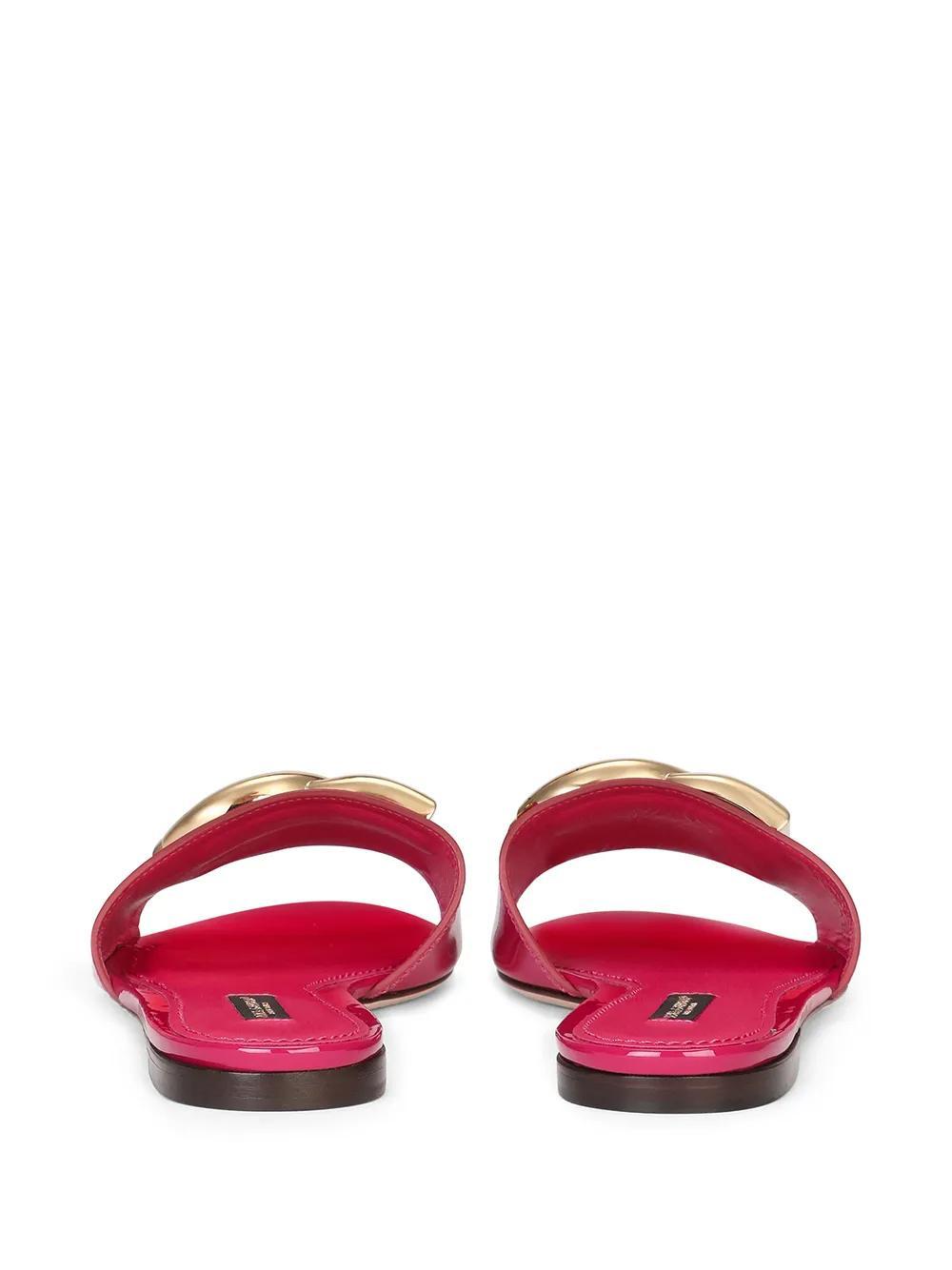 DG-logo patent leather sandals Product Image