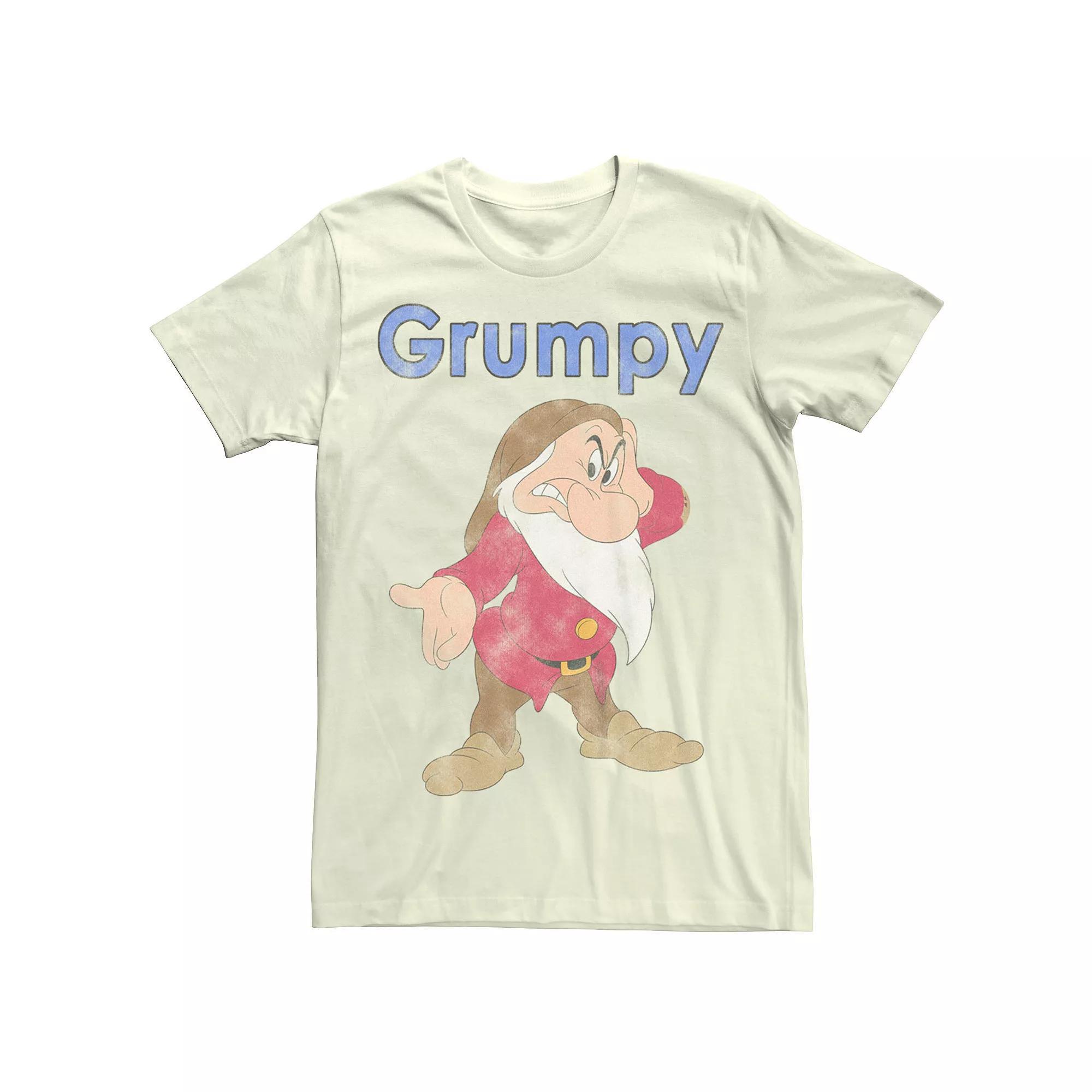 Disney's Snow White and the Seven Dwarfs Men's Grumpy Distressed Graphic Tee,  Product Image