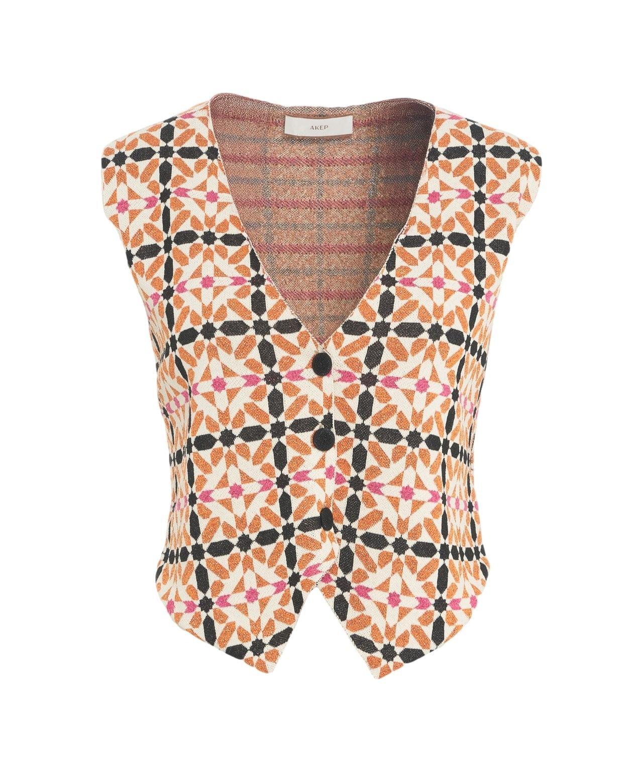 Lurex jacquard vest Product Image