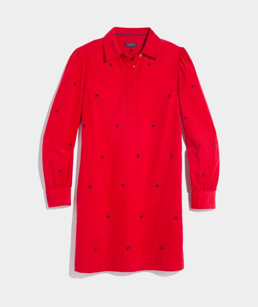 Embroidered Cord Popover Dress Product Image