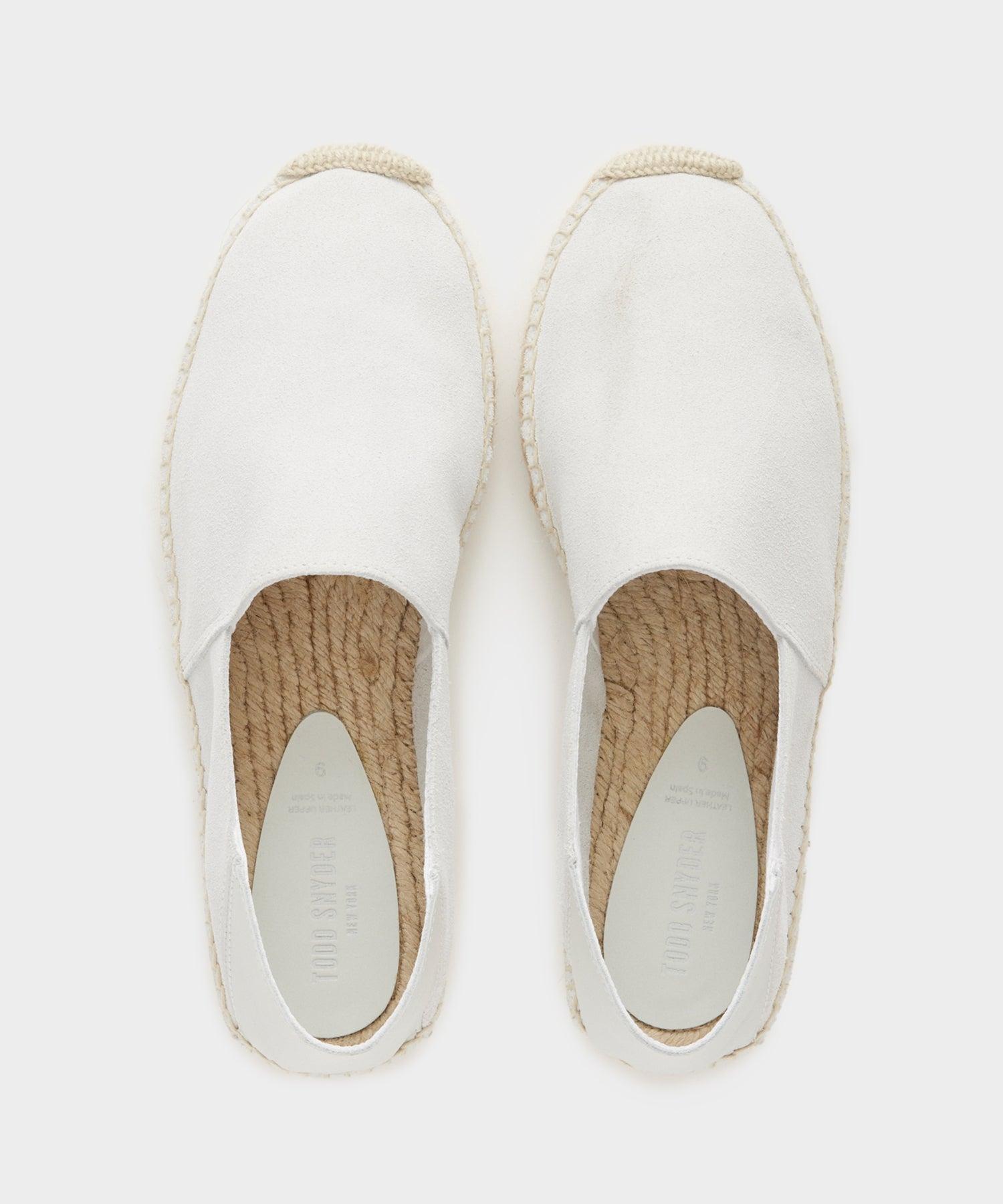 Suede Espadrille in Ivory Product Image