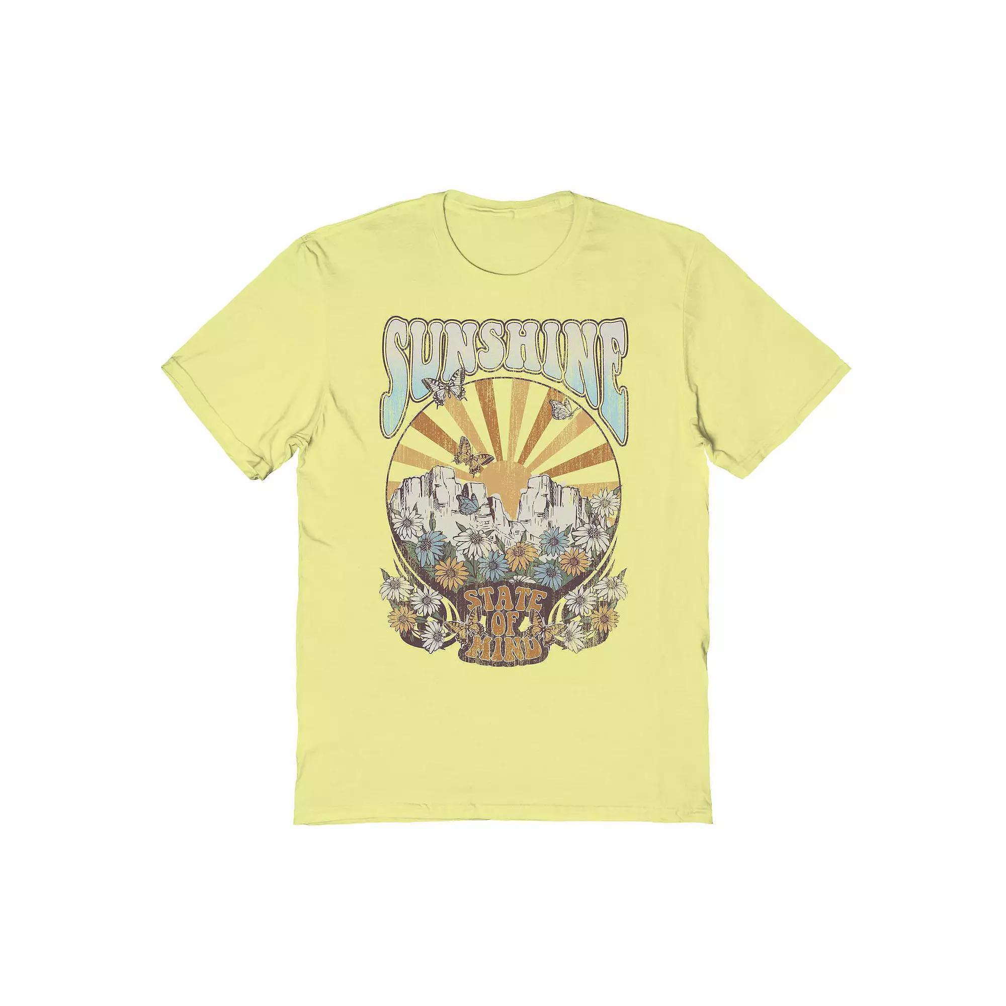 Men's COLAB89 by Threadless Sunshine Retro Graphic Tee, Size: Large, Cornsilk Product Image