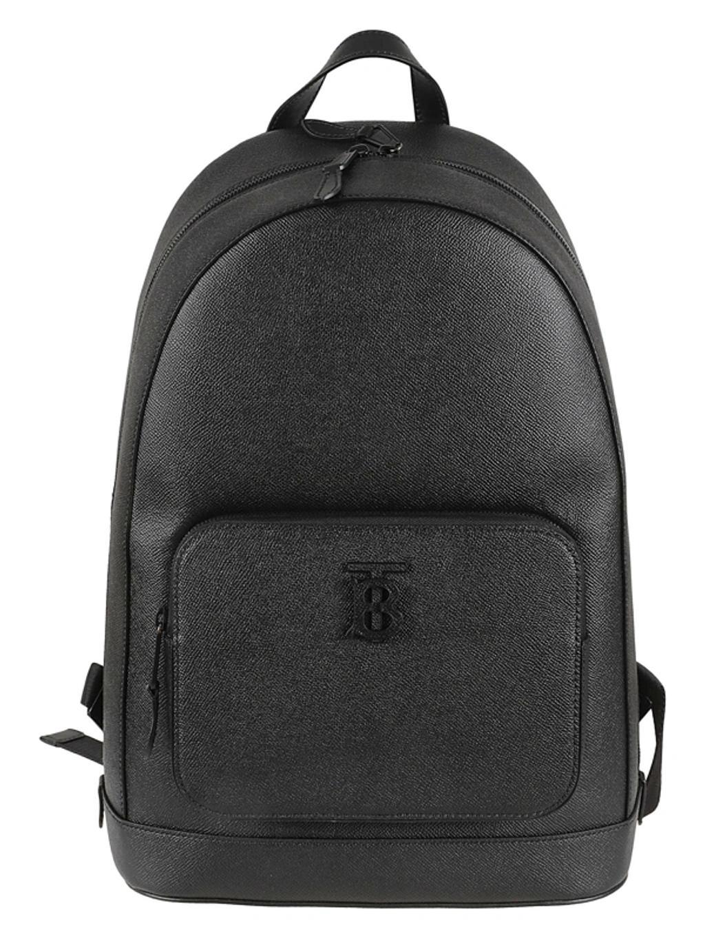 BURBERRY Logo Plaque Rocco Backpack In Black Product Image