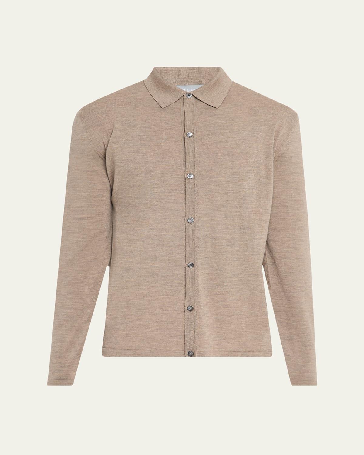 Mens Wool Overshirt Cardigan Product Image