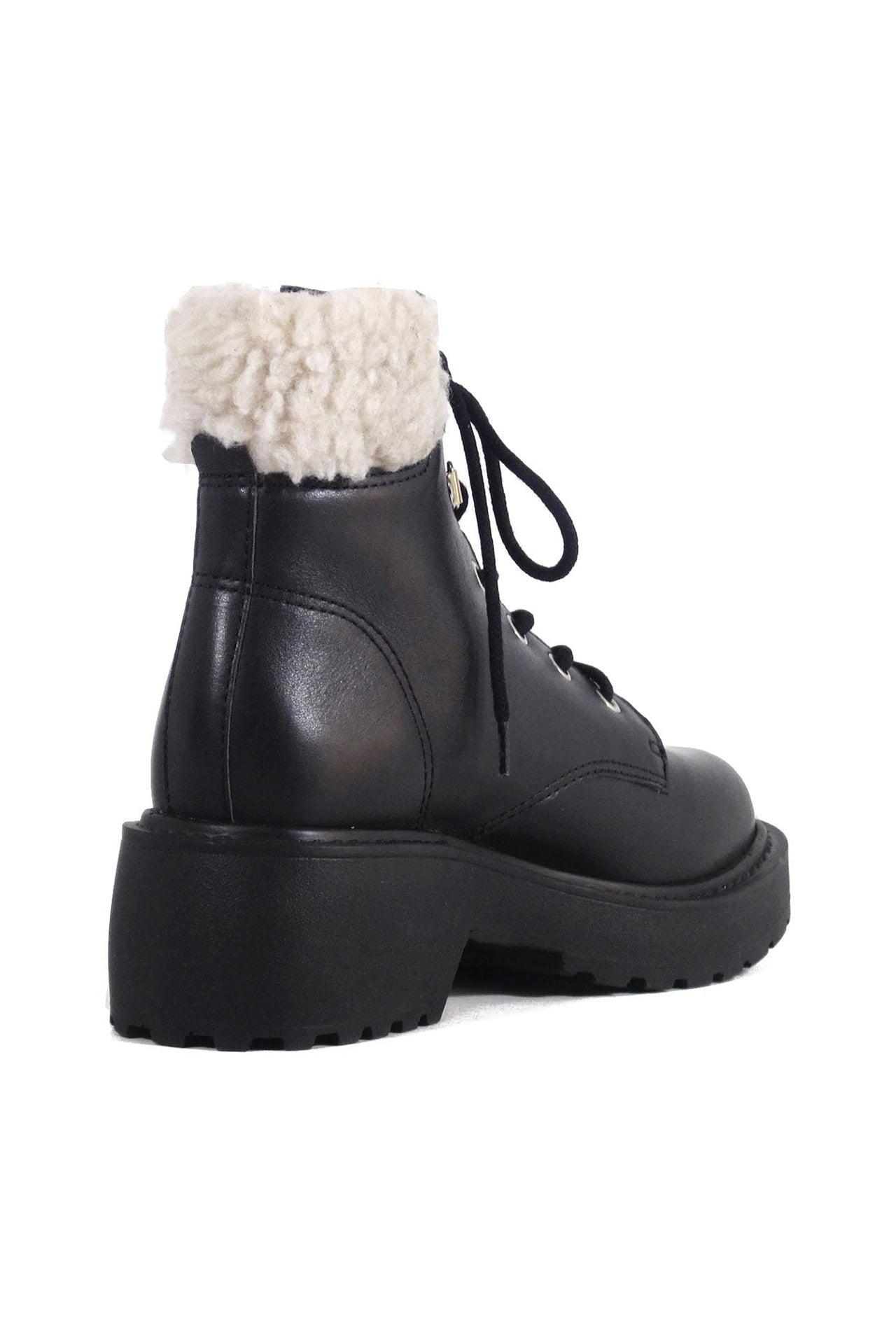 Seal Combat Boots with Shearling Product Image