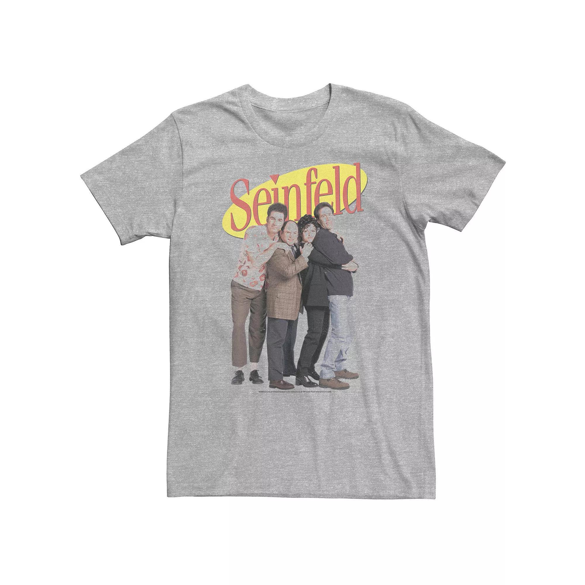 Big & Tall Seinfeld Distressed Group Cast Logo Tee, Men's, Size: 4XL Tall, Athletic Grey Product Image