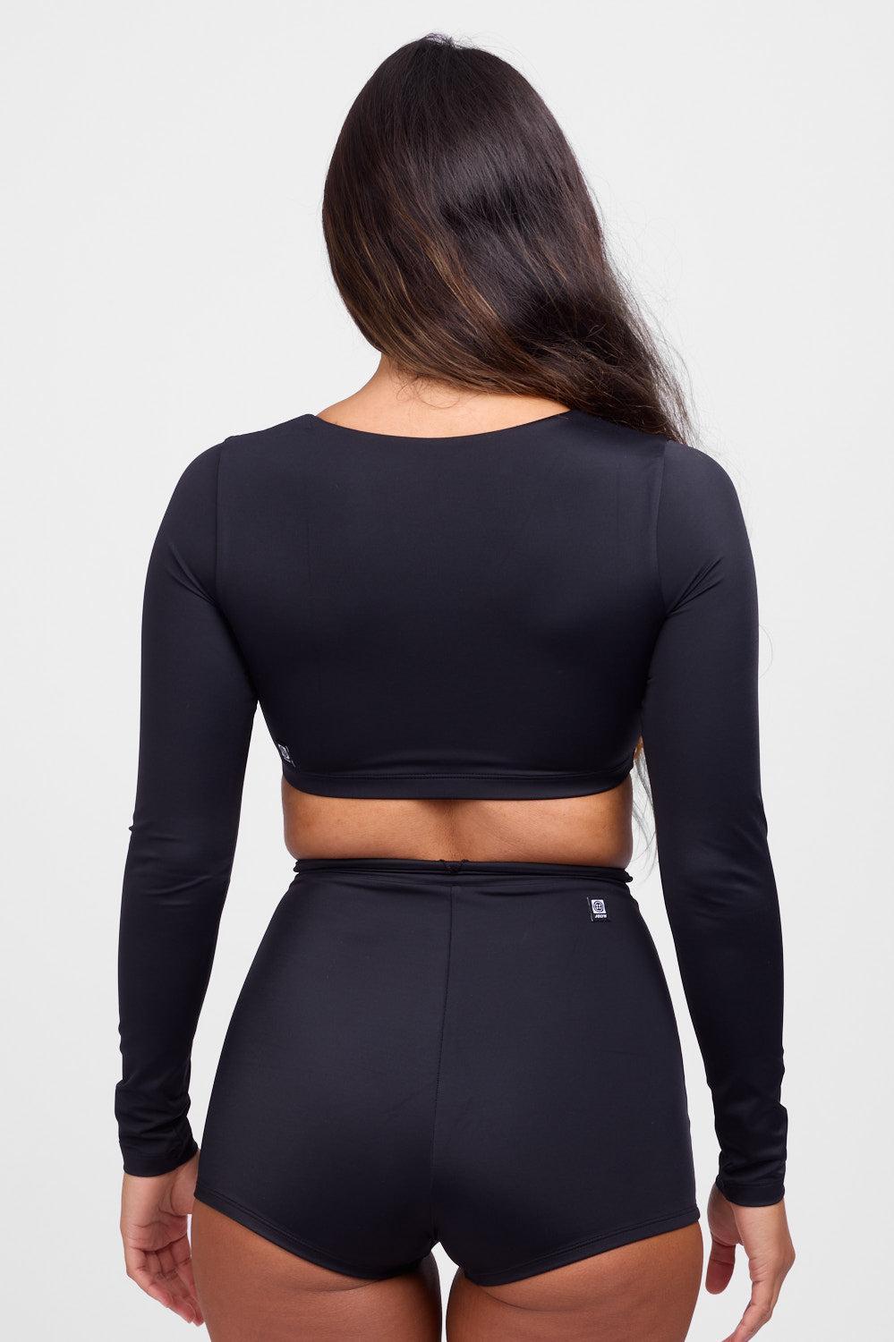 Avalon Long Sleeve Crop Rashguard - Kelp Female Product Image