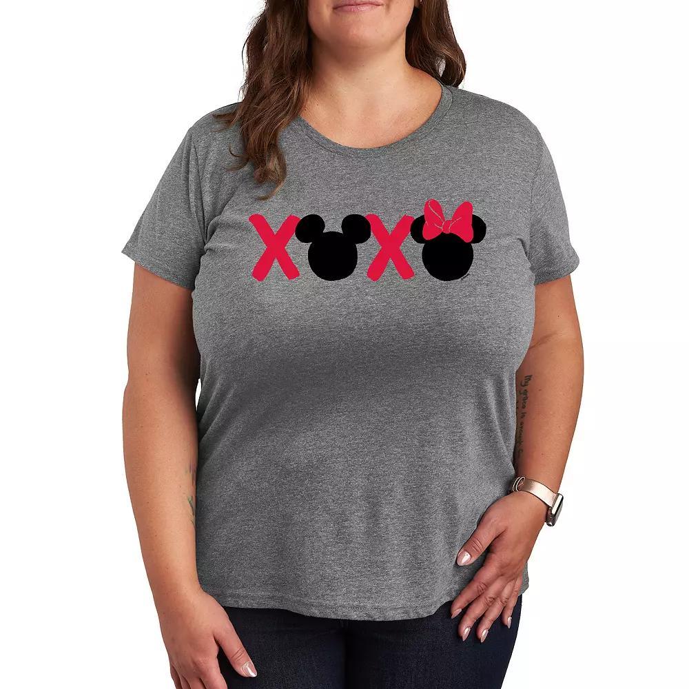 Disneys Mickey & Minnie Mouse Plus Size XOXO Graphic Tee, Womens Product Image