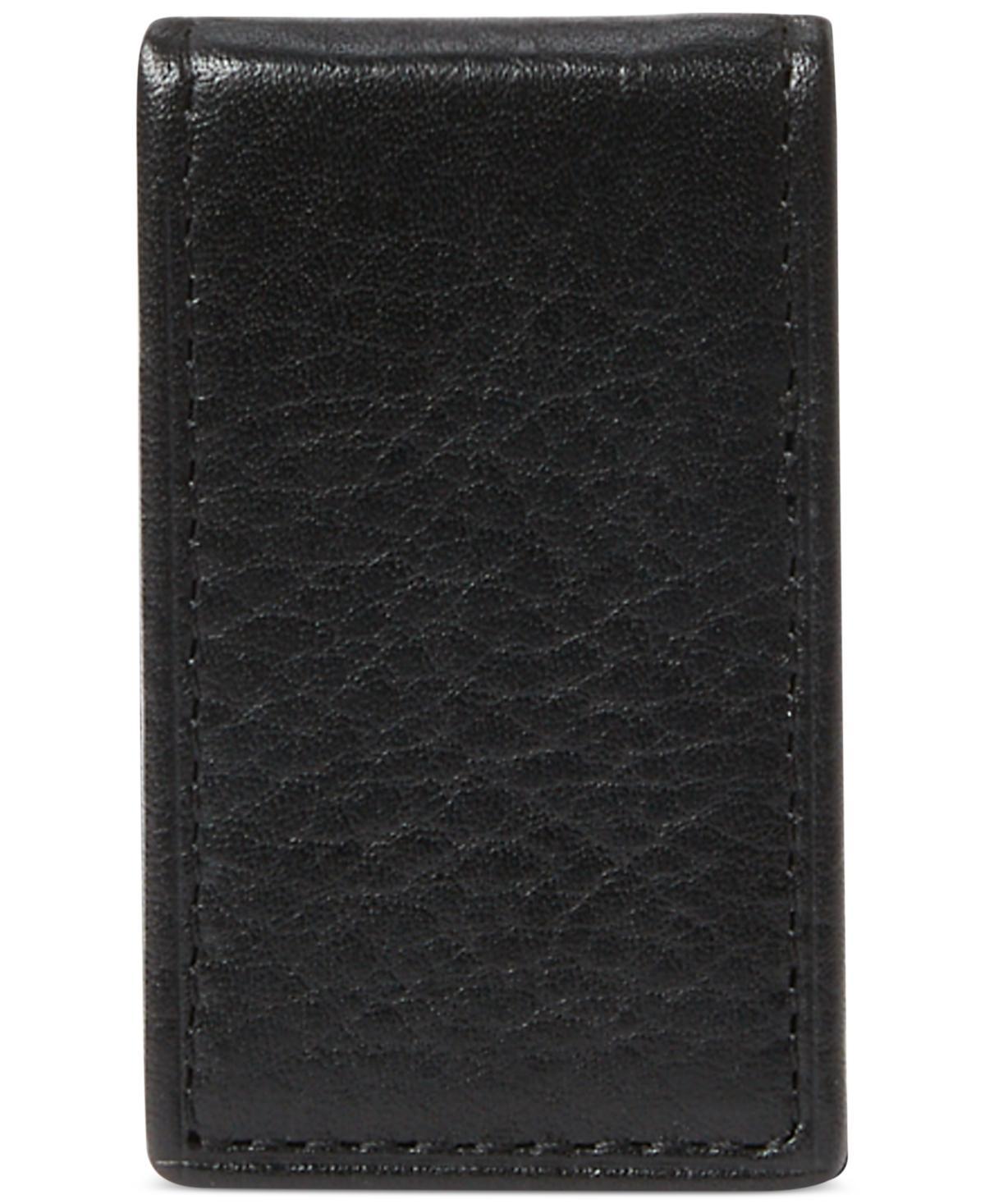 POLO RALPH LAUREN Men's Pebbled Leather Money Clip In Black Product Image