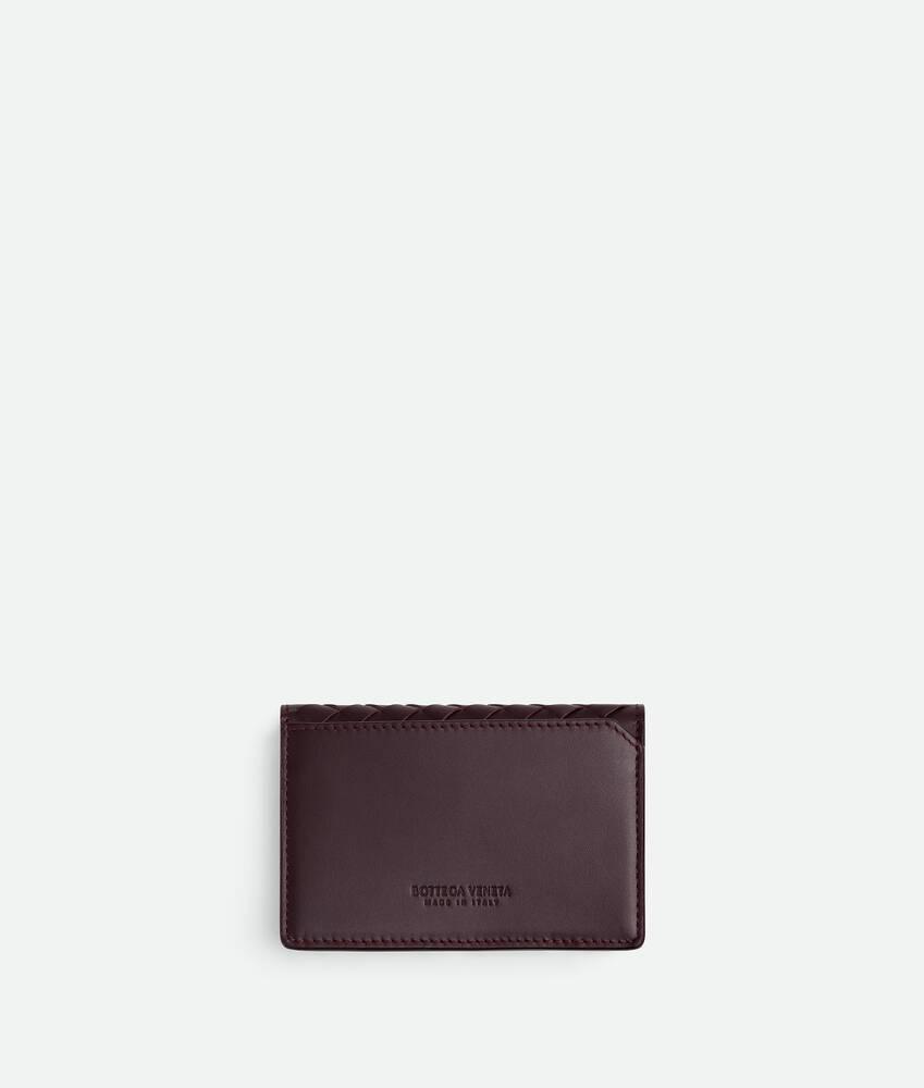 Men's Intrecciato Business Card Case in Abyss/cypress Product Image