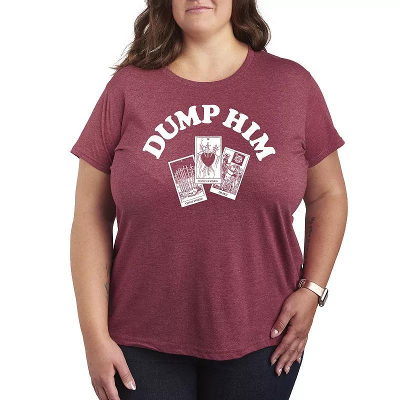 Plus Size Dump Him Tarot Graphic Tee, Women's, Size: 1XL, Blue Product Image