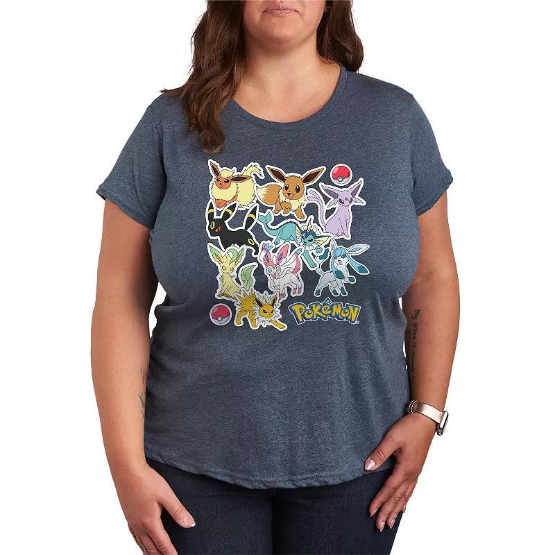 Women's Pokemon Eeveelution Stickers Tee,  Product Image
