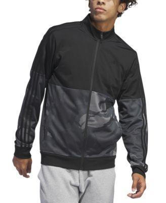 adidas Mens Half-Camo Full-Zip Tricot Track Jacket - Black Product Image