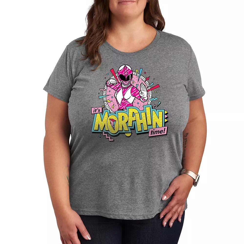 Plus Power Rangers Morphin Time Pink Graphic Tee, Women's,  Product Image