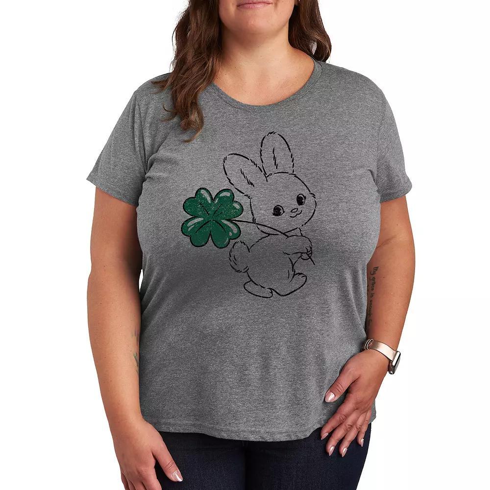 Plus Bunny And Clover Graphic Tee, Women's,  Product Image