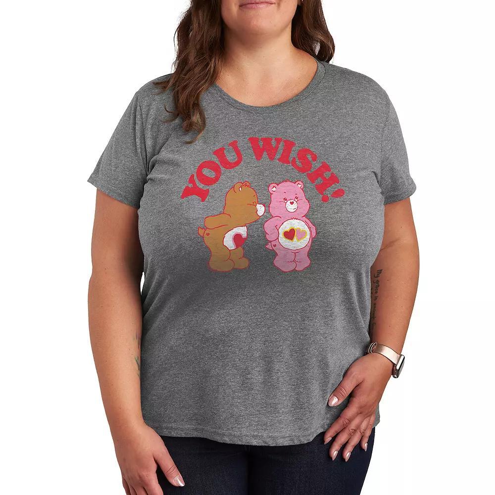 Plus Care Bears You Wish Graphic Tee, Women's, Size: 1XL, Grey Gray Product Image