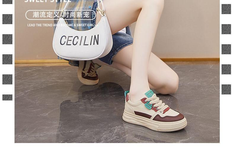 Color Block Platform Sneakers Product Image