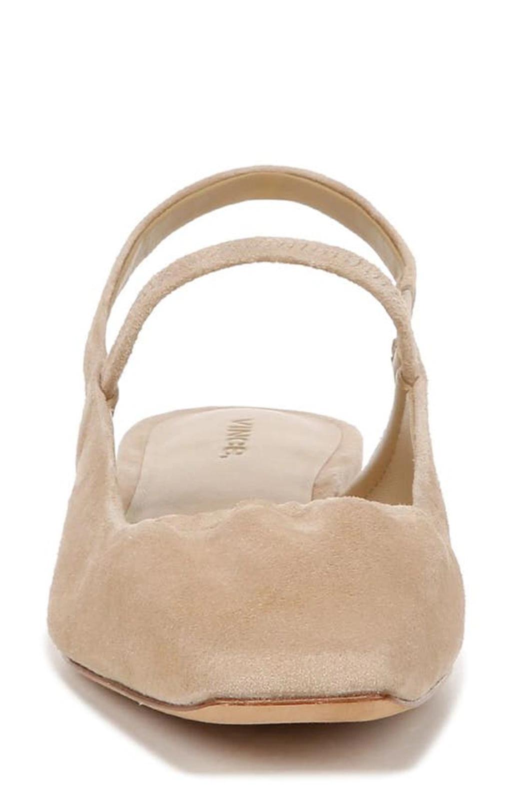 Venice Suede Slingback Ballerina Flats In Dune Product Image