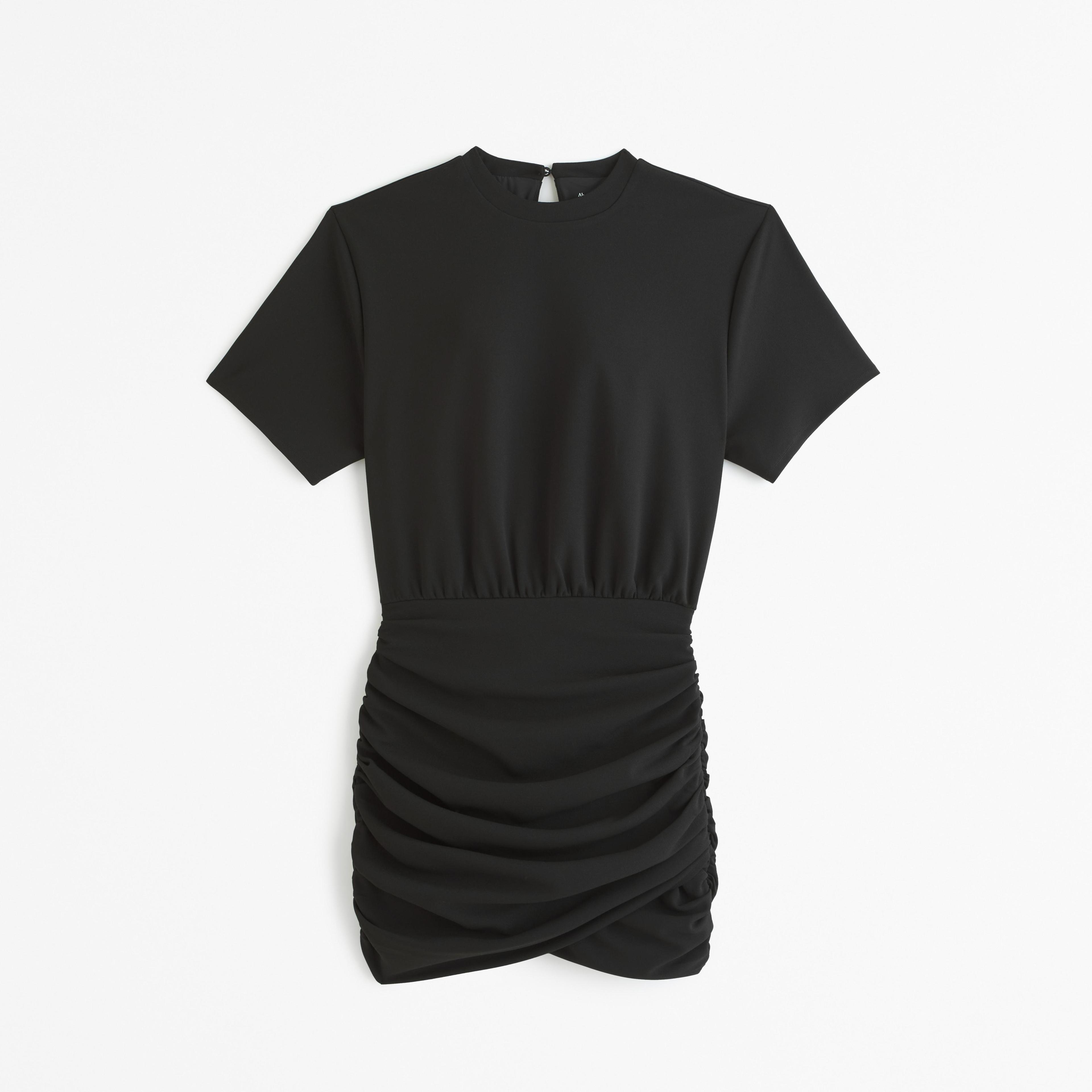 Ruched Knit Mini Dress Product Image