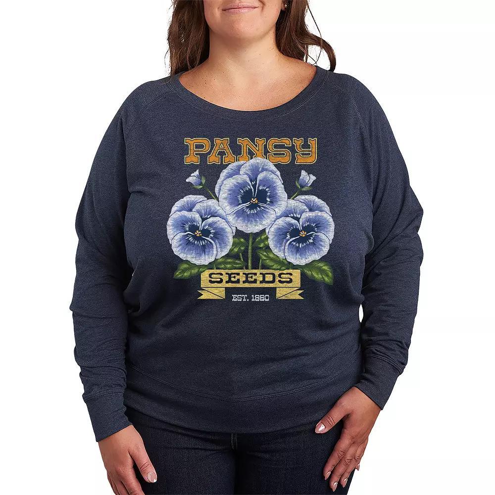 Disney's Mickey Mouse Plus Size Get Merry French Terry Long Sleeve Tee, Women's, Size: 3XL, Grey Blue Product Image