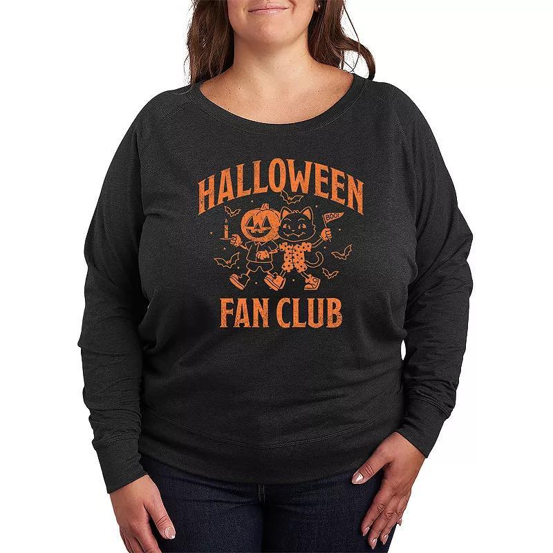 Plus Size It's All Messy French Terry Long Sleeve Tee, Women's, Size: 3XL, Heather Grey Product Image