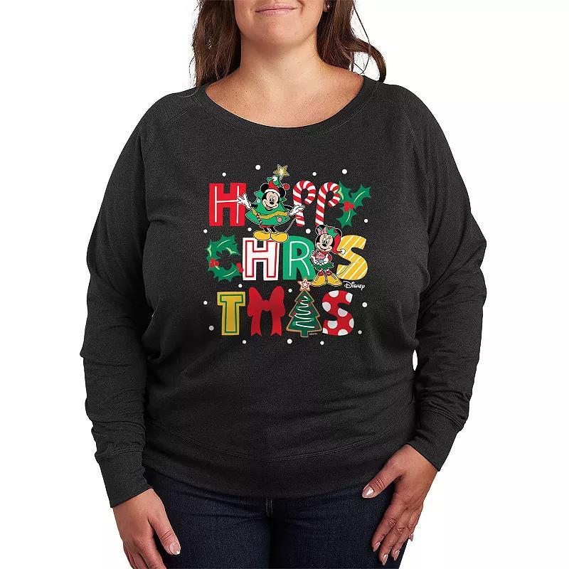 Plus Size Shamrock Plaid Lightweight French Terry Sweatshirt, Women's, Size: 4XL, Heather Grey Product Image