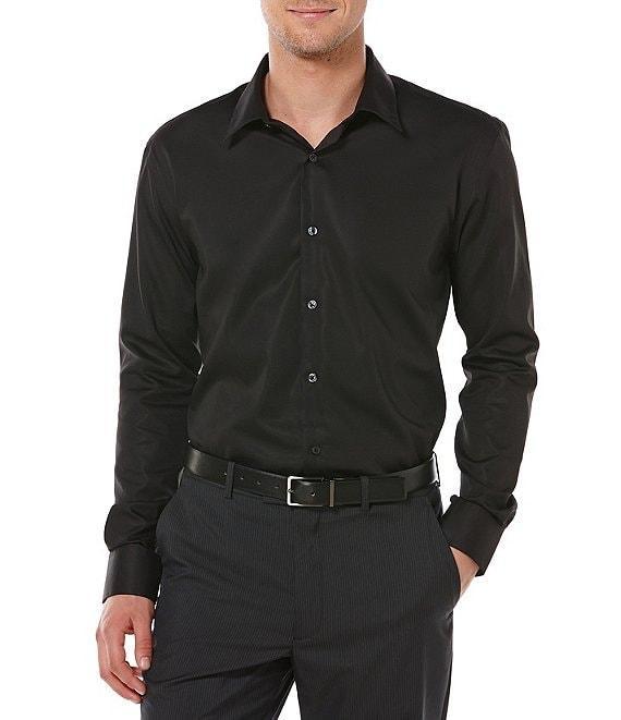 Perry Ellis Non-Iron Solid Long-Sleeve Twill Shirt Product Image