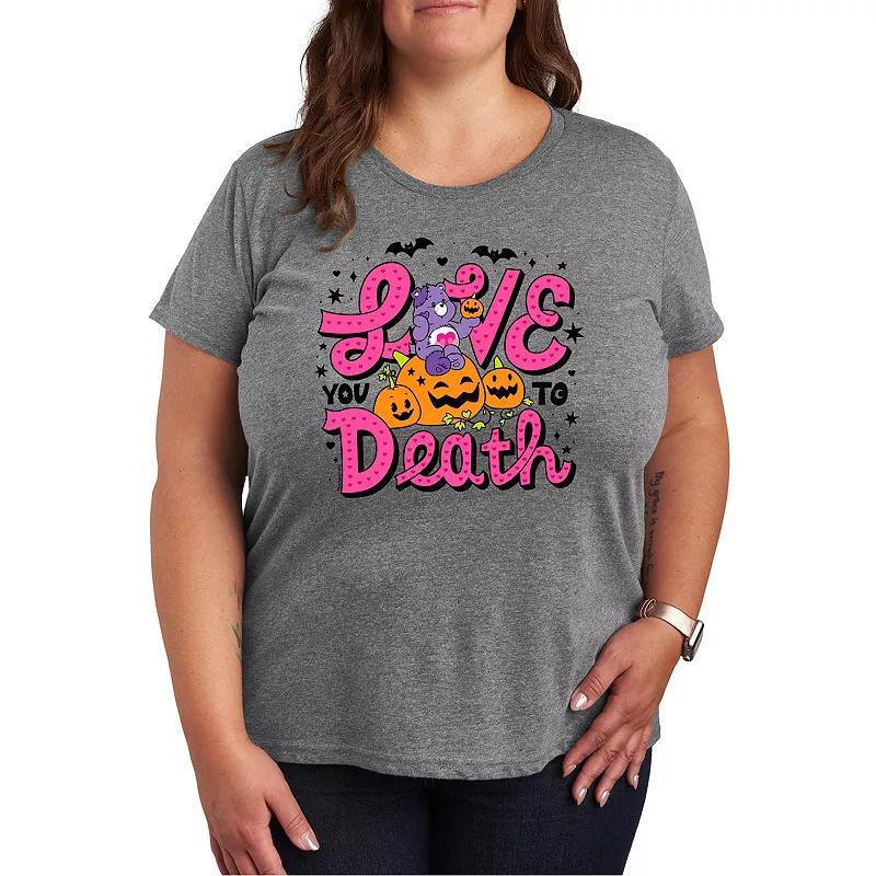 Plus Size Care Bears Halloween Love You To Death Graphic Tee, Women's, Size: 1XL, Grey Gray Product Image