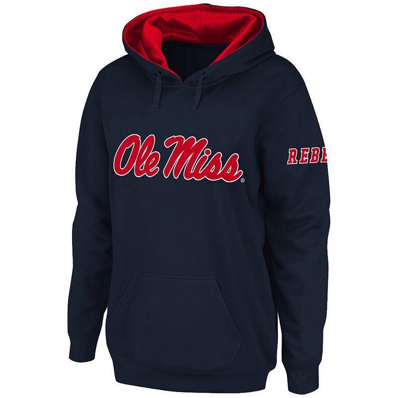 Womens Navy Ole Miss Rebels Big Logo Pullover Hoodie Product Image